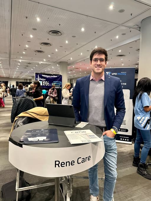 The MedTour team at the Rene Care stand during a healthcare conference
